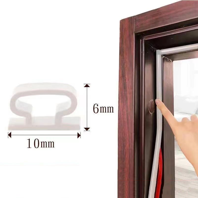 Ruban d'étanchéité de porte auto-adhésif, bande d'étanchéité de joint de porte auto-adhésive coupe-vent et insonorisée, 10*6mm, marron 10M - 7