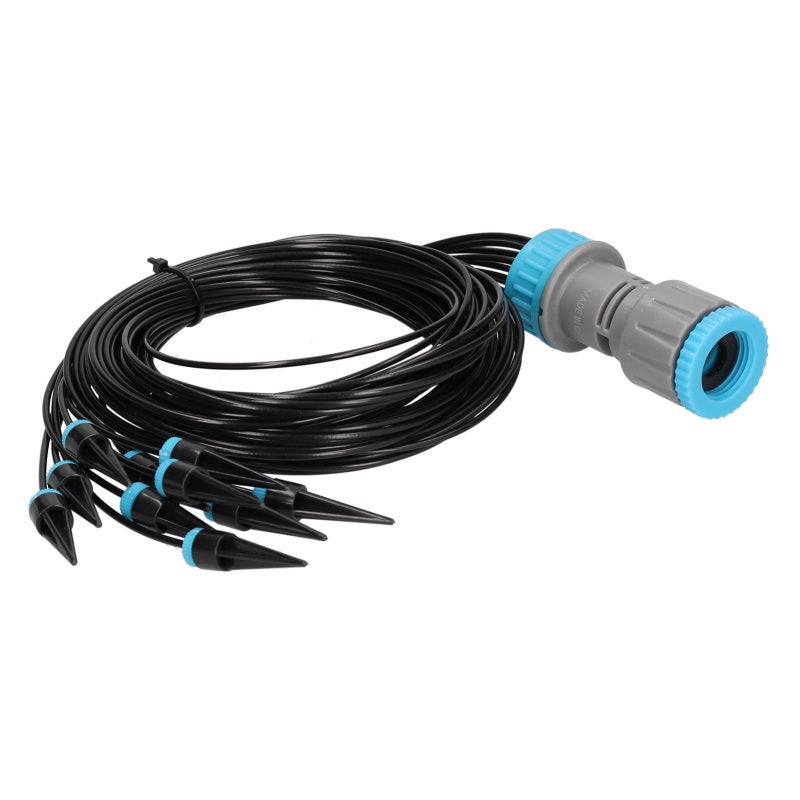 Système d'irrigation goutte à goutte avec 10 goutteurs, dispositif d'arrosage automatique pour fleurs, idéal pour le jardinage et l'agriculture. - 2