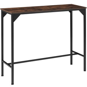 Tavolo Da Pranzo Rotondo HOMCOM 80 Cm – Stile Industriale, Gambe A Croce In Acciaio, Effetto Legno Rovere, Per 2-4 Persone