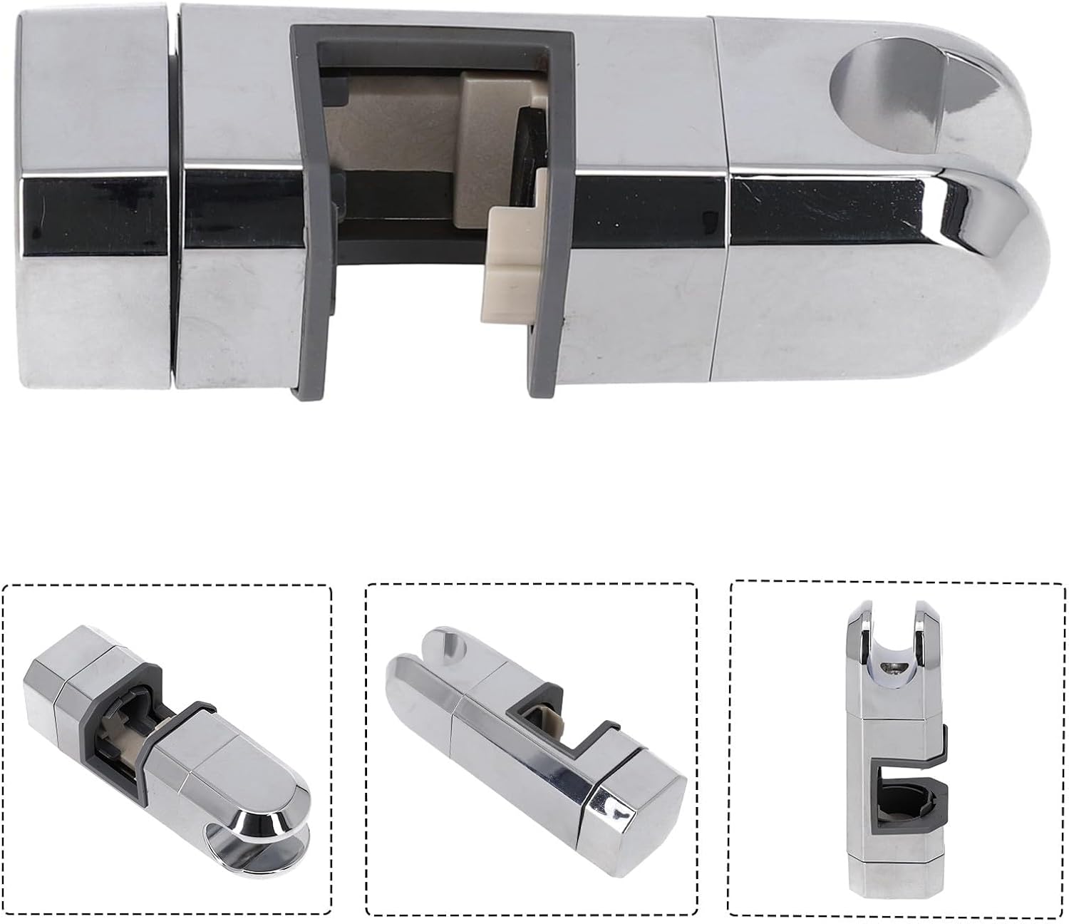 Support Pommeau De Douche En Métal Réglable 180° - Fixation Murale Robuste Avec Vis Pour Douchette