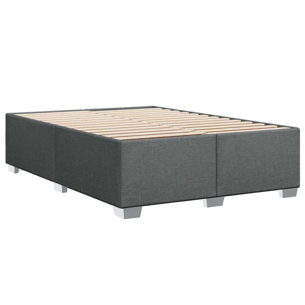 Cadre de lit sans matelas gris foncé 160 x 200 cm tissu - 6