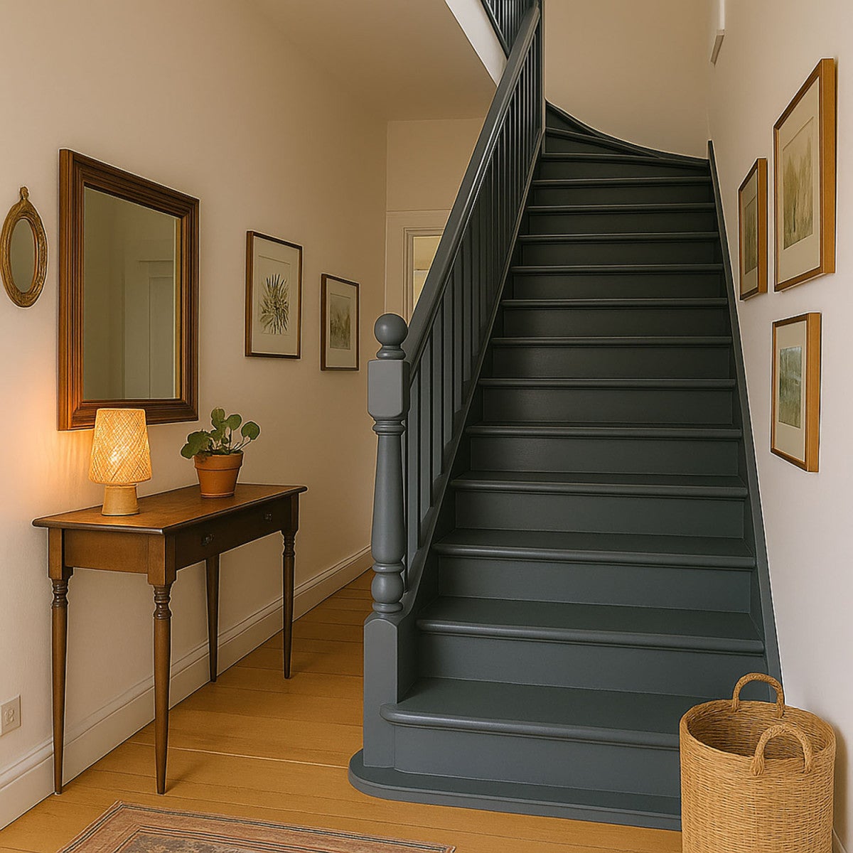Peinture Escalier Bois : ARCADÉCO ESCALIER BOIS Gris Anthracite - RAL 7016 - 1 kg - ARCANE INDUSTRIES - 5