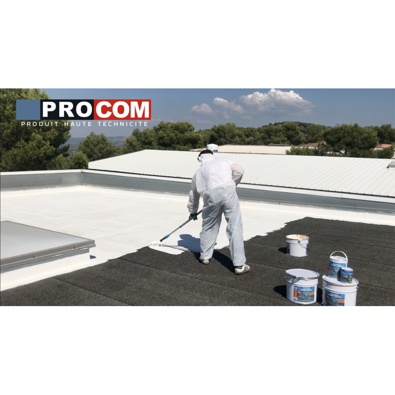 Peinture, résine d'étanchéité toiture, réparation tuiles, fissures, anti-fuites - 0.75 litres-Gris Ardoise - 3