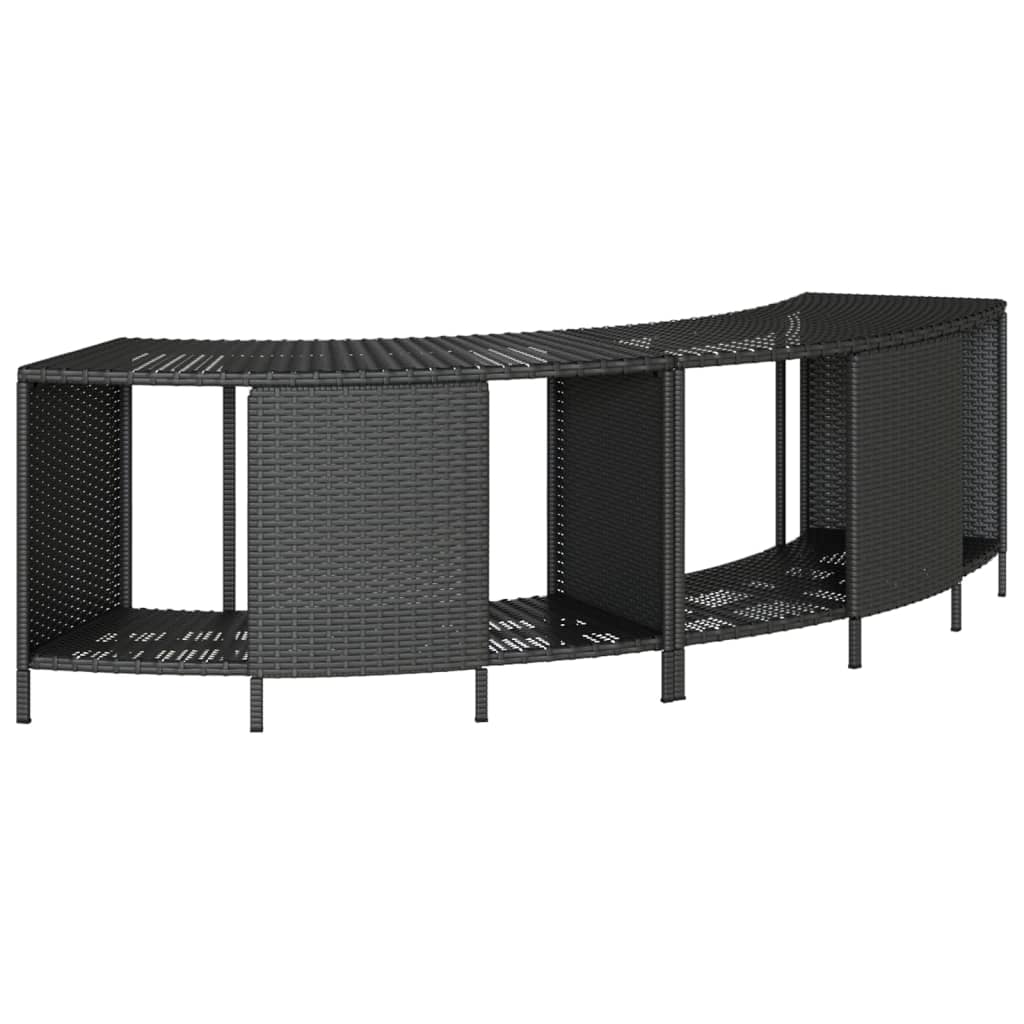 vidaXL Étagères de rangement pour spa 2 pcs noir résine tressée - 2