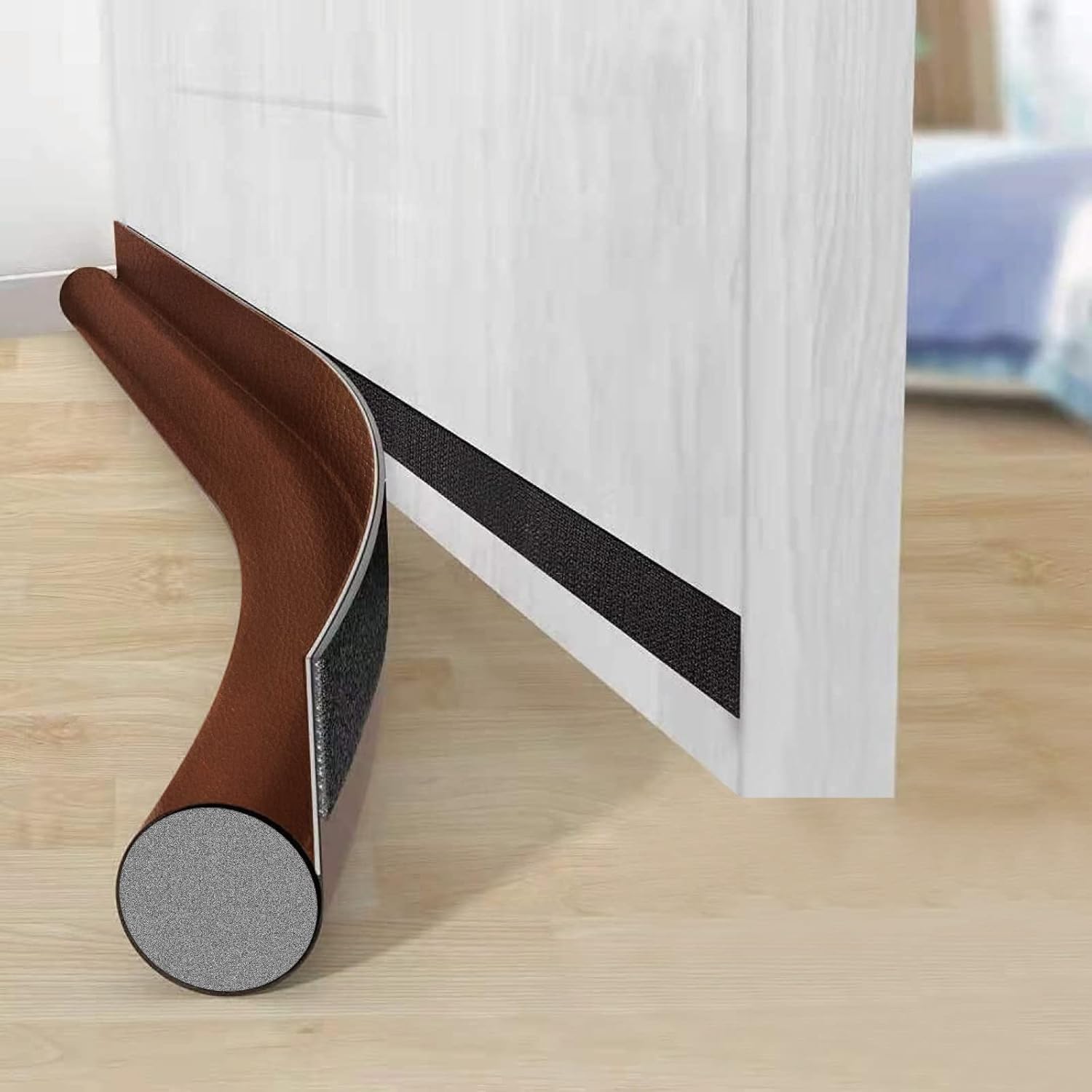 Izolacyjny ogranicznik przeciągów do drzwi - Jednostronny, izolujący ogranicznik przeciągów do drzwi - Dźwiękoszczelny - Chroni przed przeciągami
