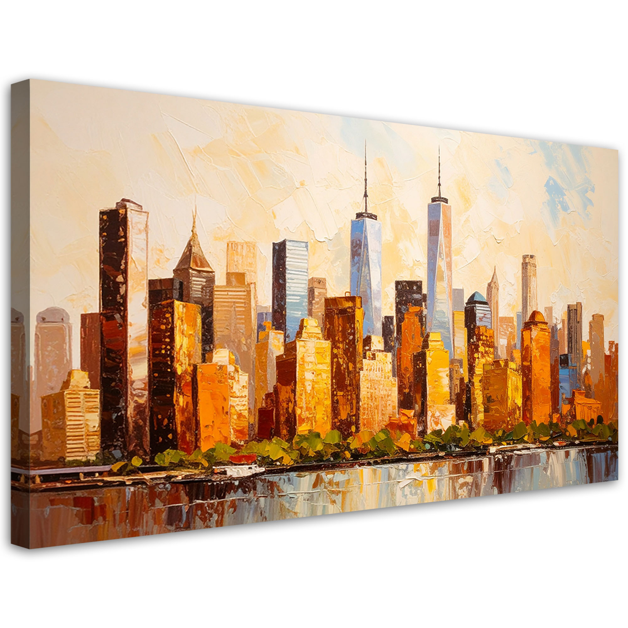 Obraz do salonu sypialni biura panorama nowy jork manhattan 100x50