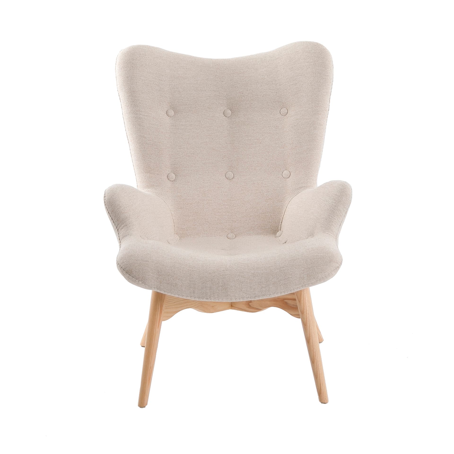 ANGEL CERDA Fauteuil en tissu beige - 3