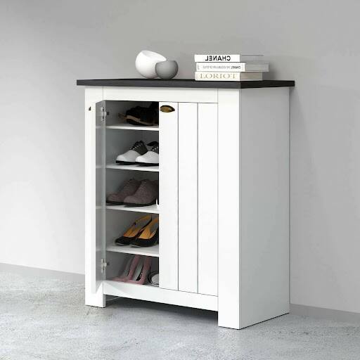 Scarpiera Porta Scarpe 3 Ripiani Piani In Metallo Bianco Mobile Salvaspazio67859 81504507