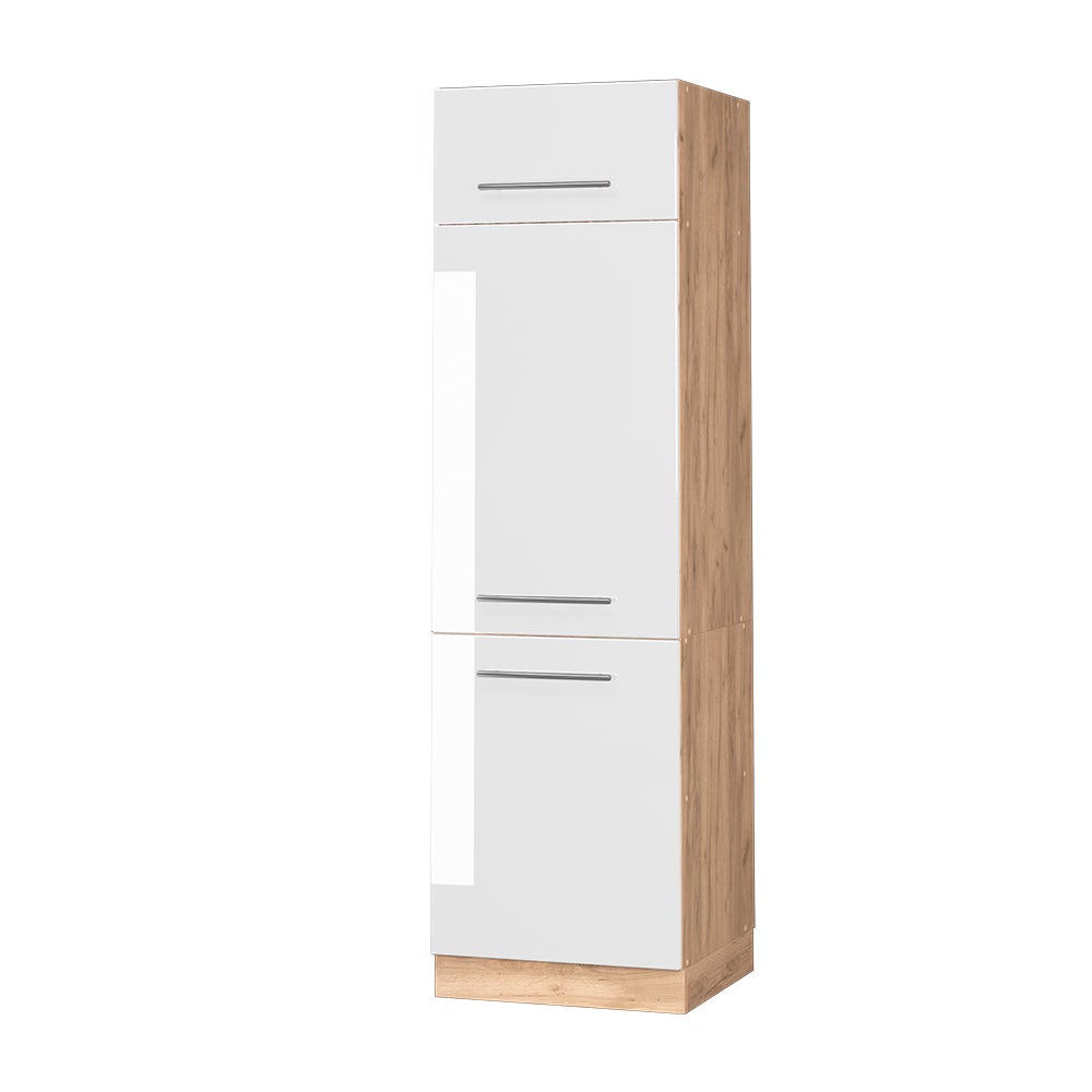 Vicco Szafka na lodówkę Fame-Line, Biały wysoki połysk, 60 cm
