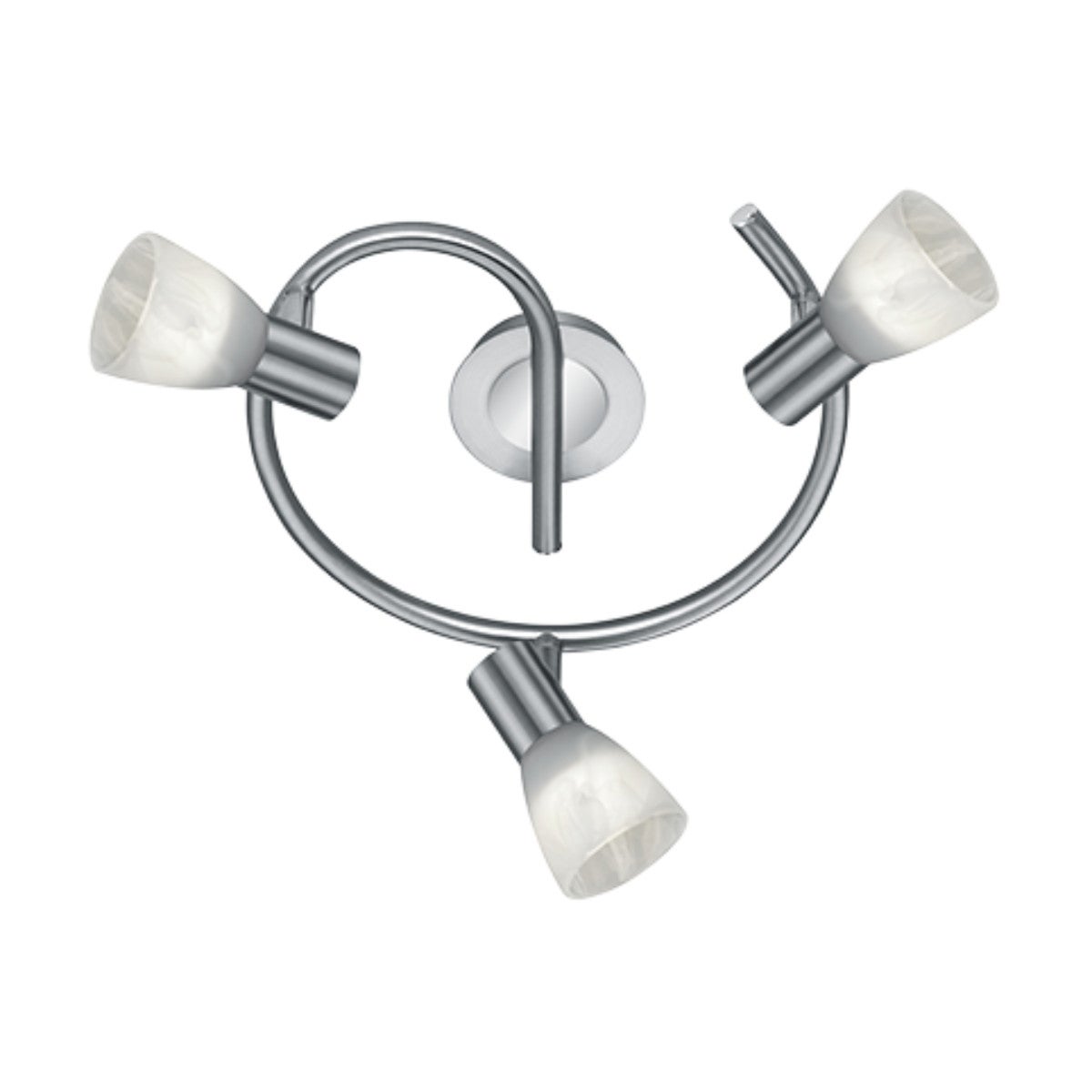 Lampa sufitowa wisząca Levisto srebrno-biała 3xE14x40W wym: 21 x 30 x 30 cm szkło Trio