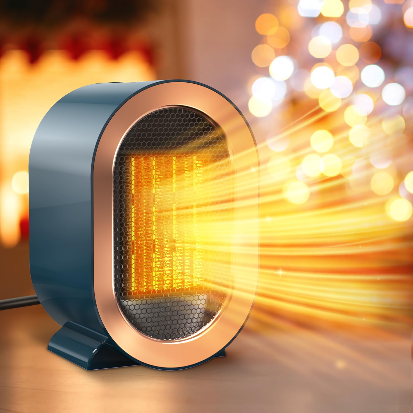 Termowentylator 1200W, grzejnik elektryczny z 2 trybami, przenośny ceramiczny PTC 3S szybkie nagrzewanie Cichy, grzejnik osobisty dla