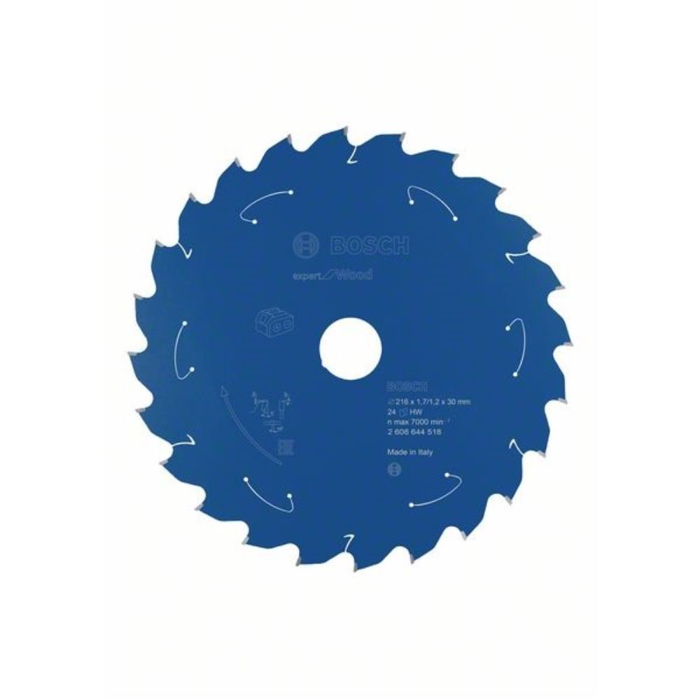 Brzeszczot tarczowy Bosch Expert for Wood do akumulatorowych pił ukosowych 216 x 1,7 x 30 mm 24 - 2608644518