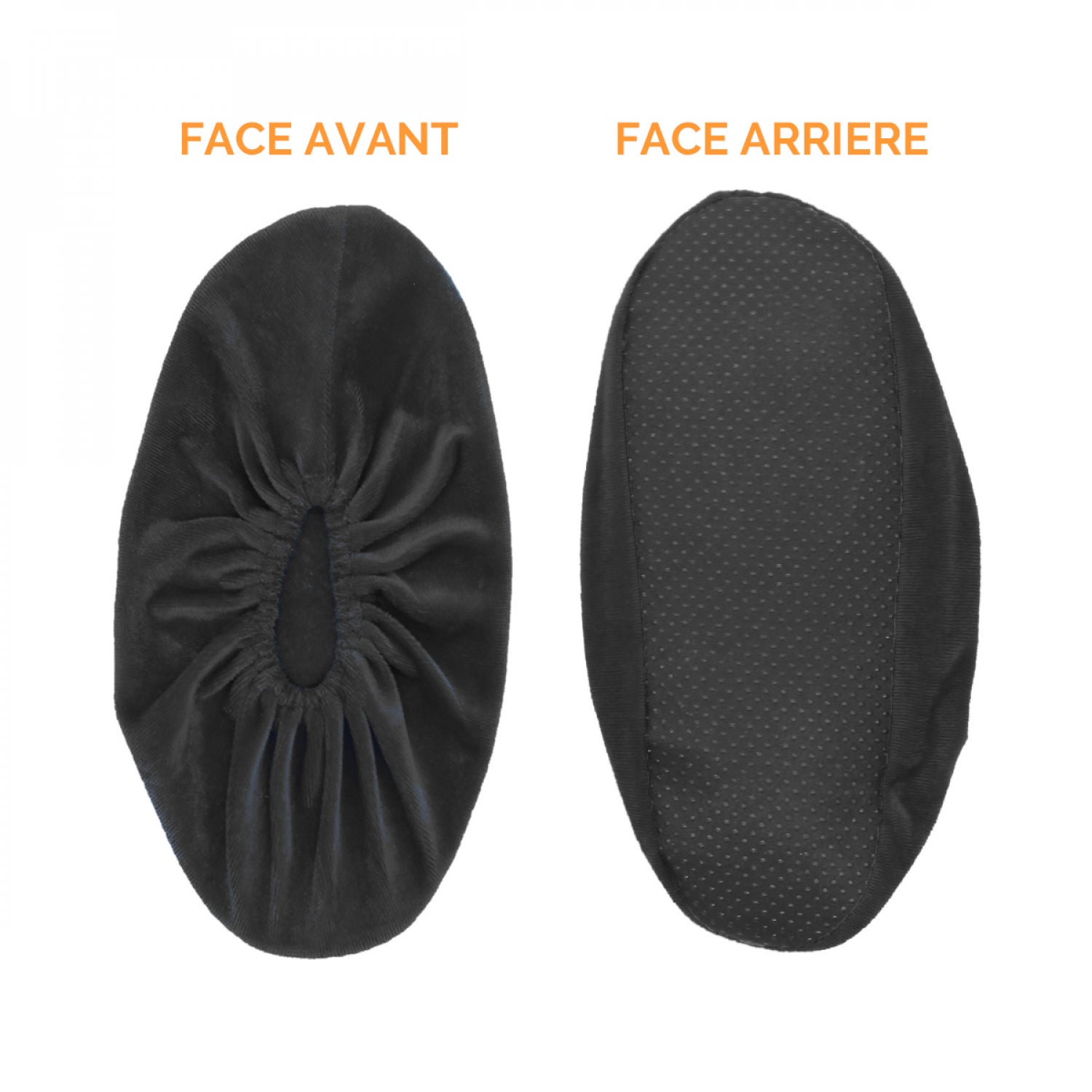 Lot de 50 paires de surchaussures lavables antidérapantes - Noir - Vivezen - 5