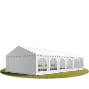 TOOLPORT 6x12 mTendone per feste PREMIUM PVC blu-bianco 100% impermeabile Tendone da esterno Tenda party | Leroy Merlin