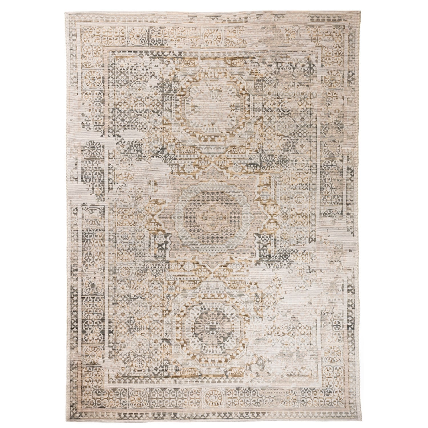 Dywan Wełniany Sahara 200x285 cm Klasyczny Vintage Beżowy