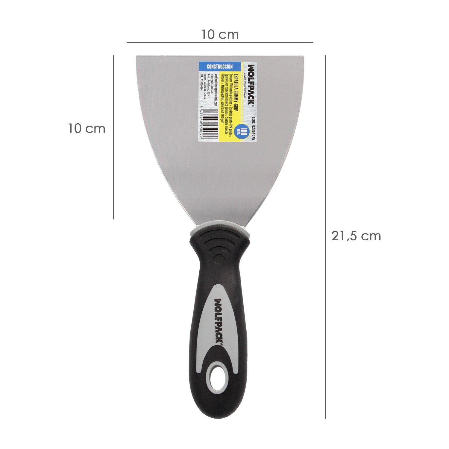 Espatula Mango Gummy Grip Hoja 100 mm. - 2