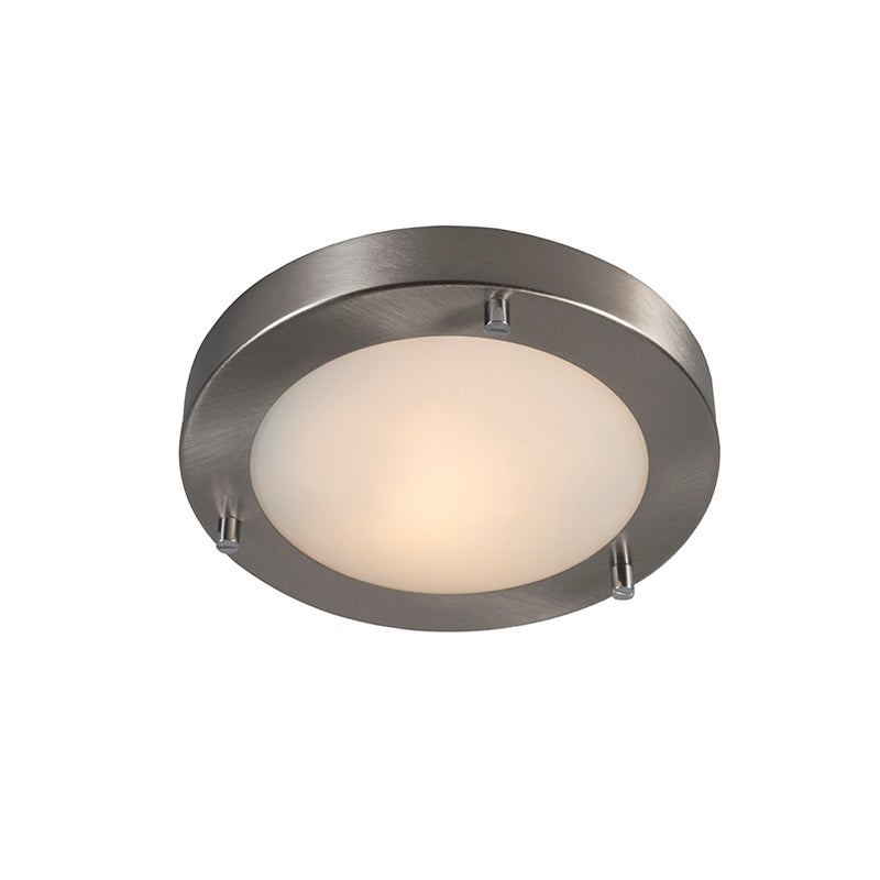 Qazqa designerski plafon IP44 - Yuma - stal, okrągły, max. 28w, kompatybilny z żarówką LED, g9, 18cm oświetlenie wewnętrzne