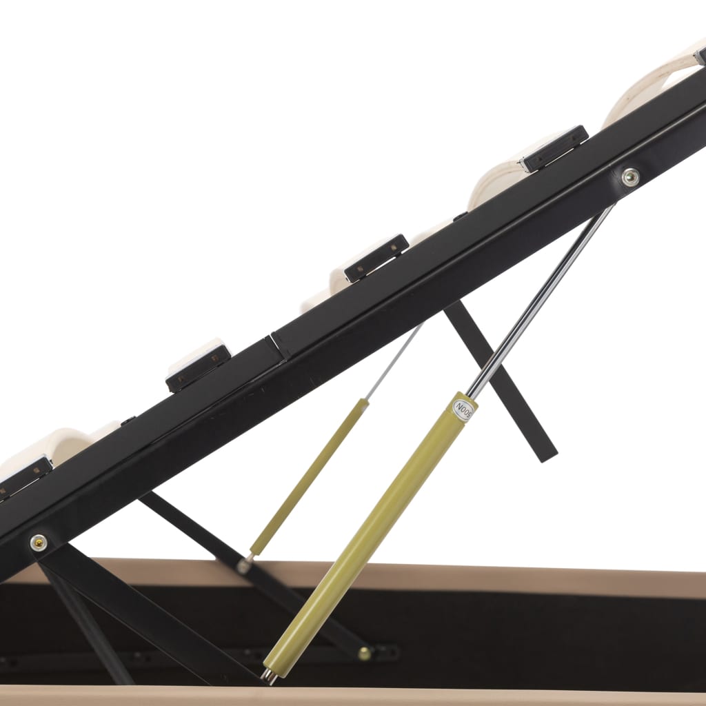 Maison Exclusive - Cama dráulica c/ arrumação 180x200cm couro artif. cappuccino - 7