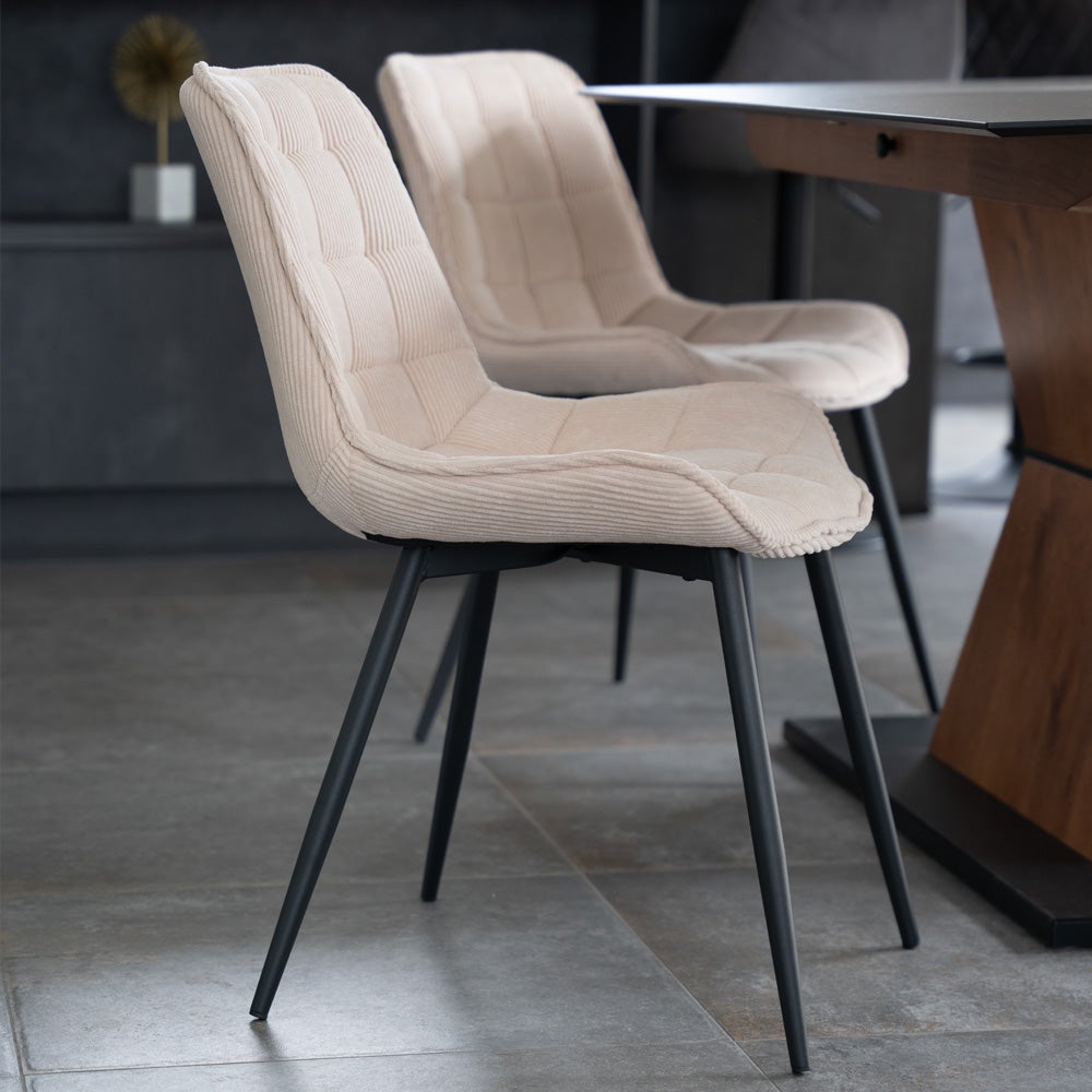 Chaise Salle à Manger Beige (lot De 2) HUDSON | Chaises | Pier Import