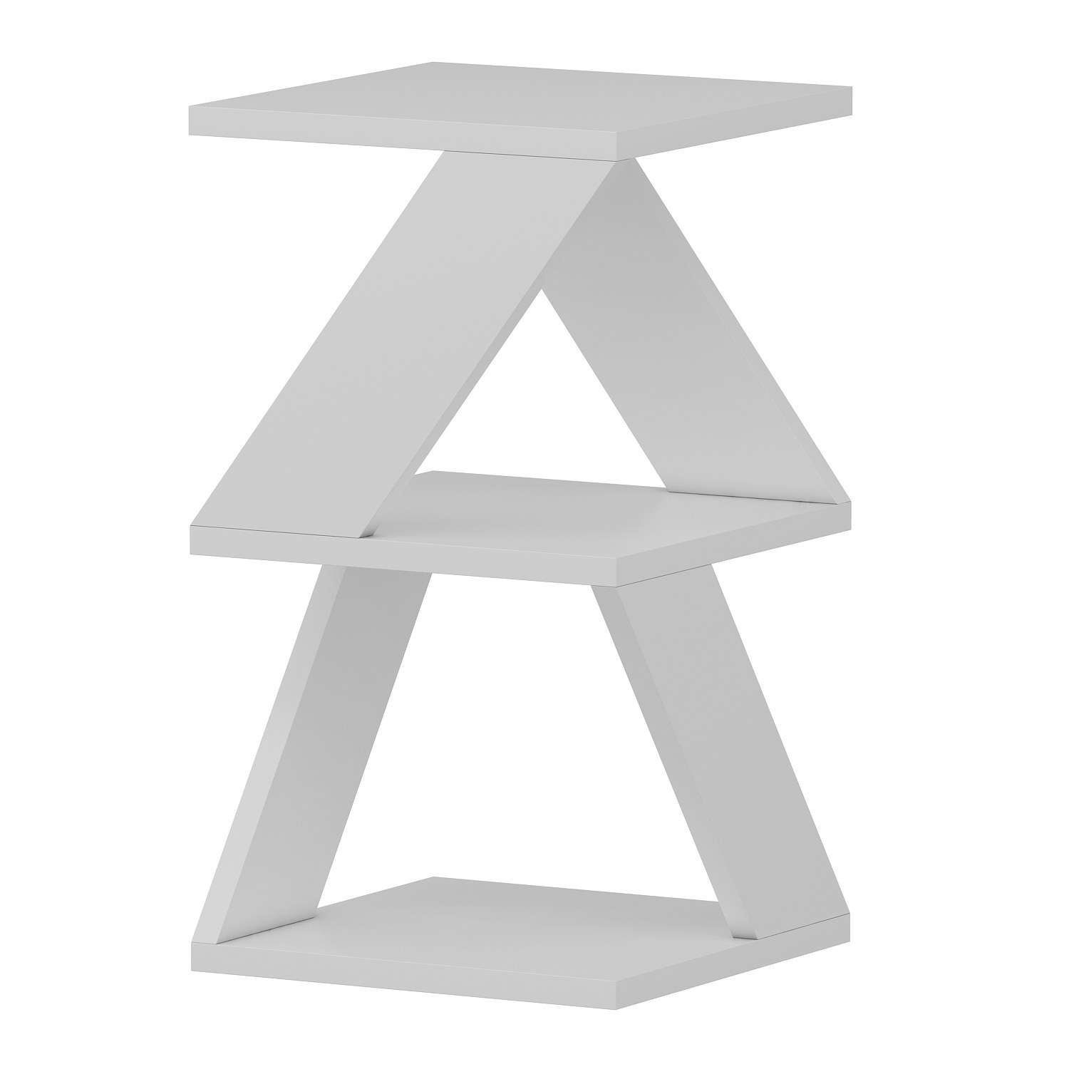 Bout de canapé Zig Zag en bois Blanc Leroy Merlin
