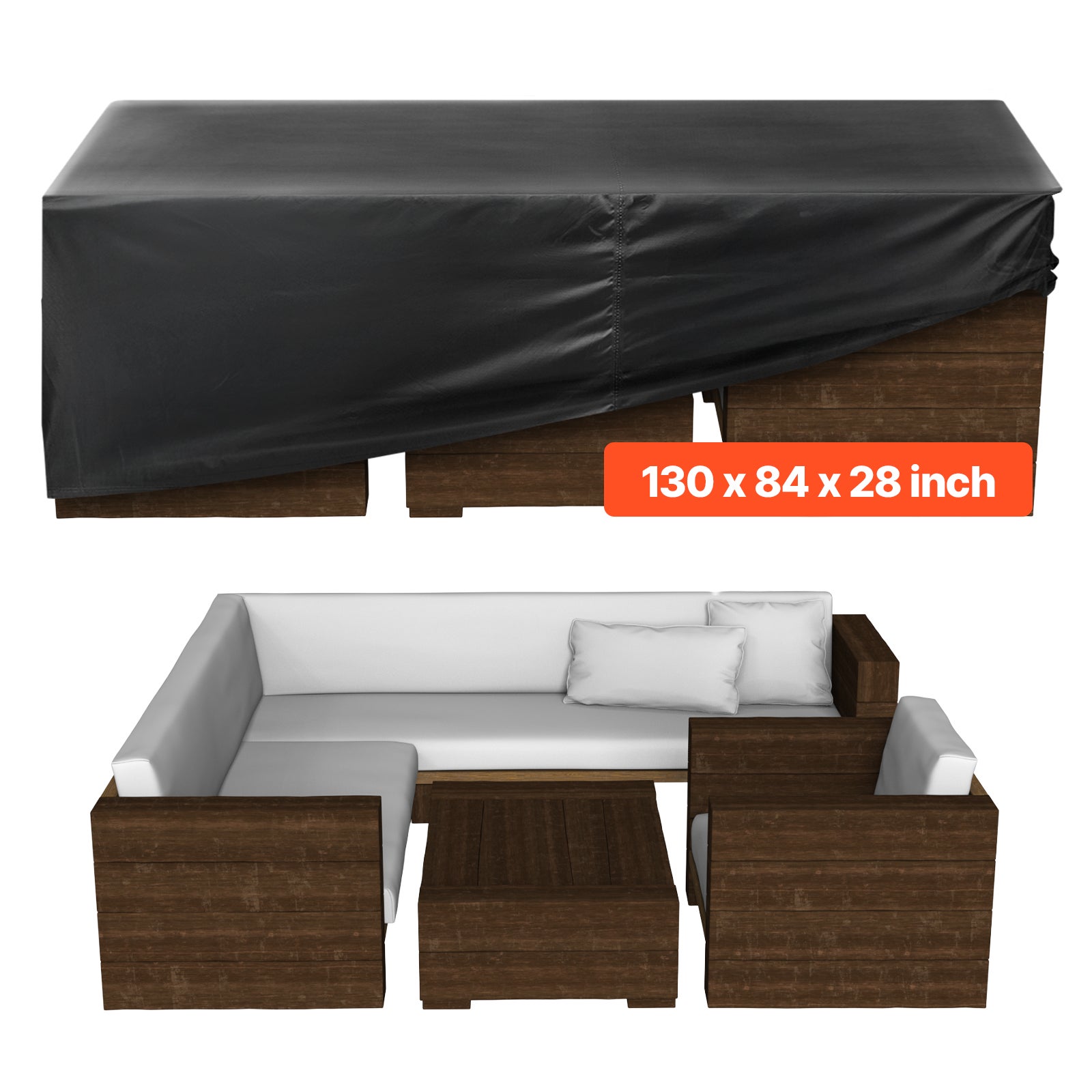 Pokrowiec na meble ogrodowe 420D wodoodporny 330x214x71cm VEVOR
