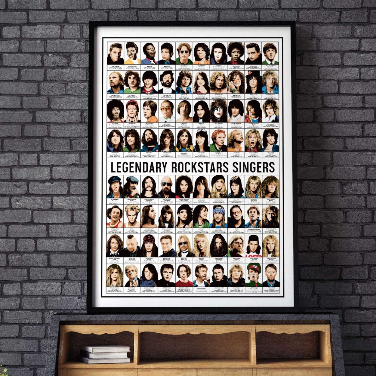 Affiche d’art 50 x 70 cm - Legendary Rockstars Singers - Olivier Bourdereau - 5