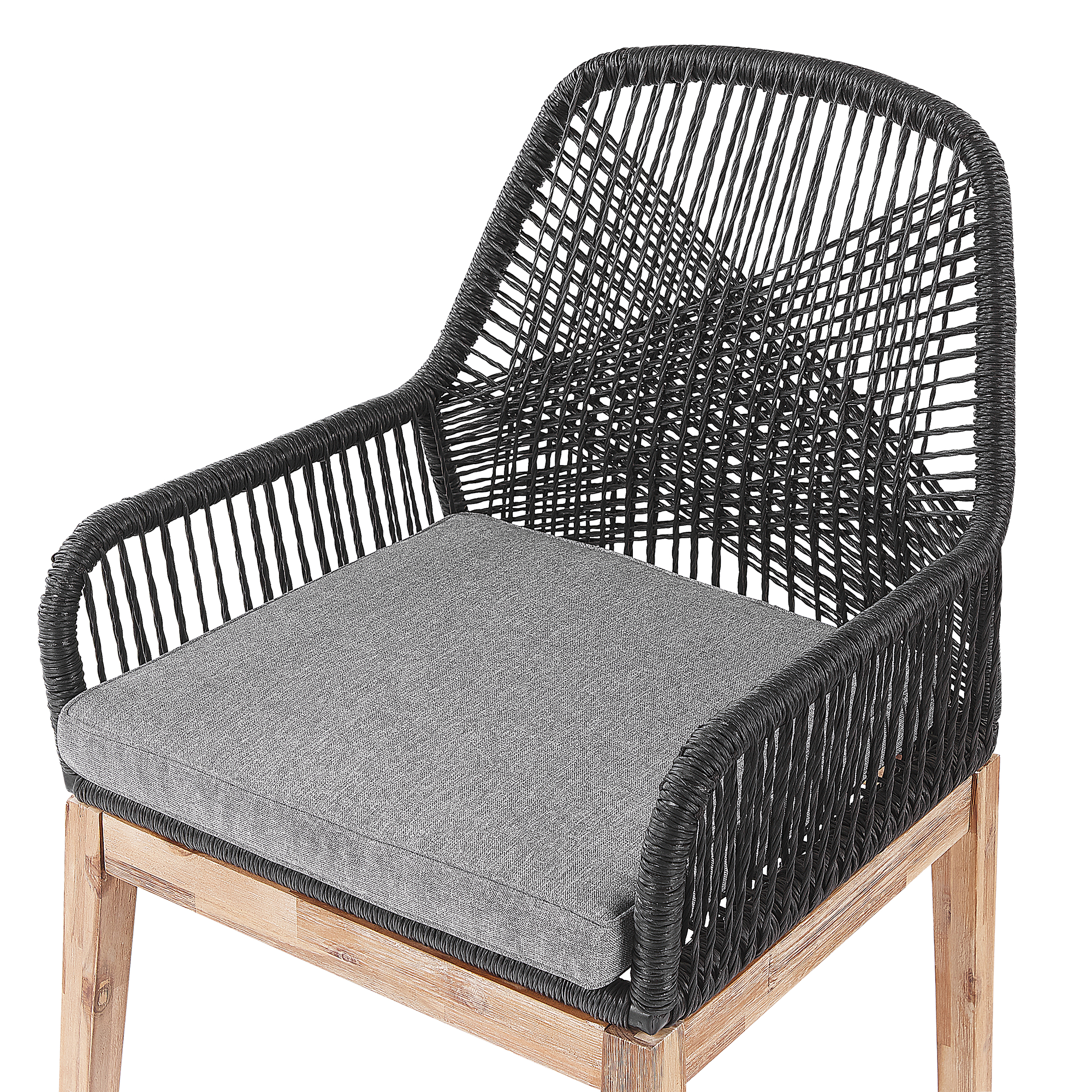 Beliani Conjunto de comedor exterior 6 plazas OLBIA con cojines Cemento Negro - 7