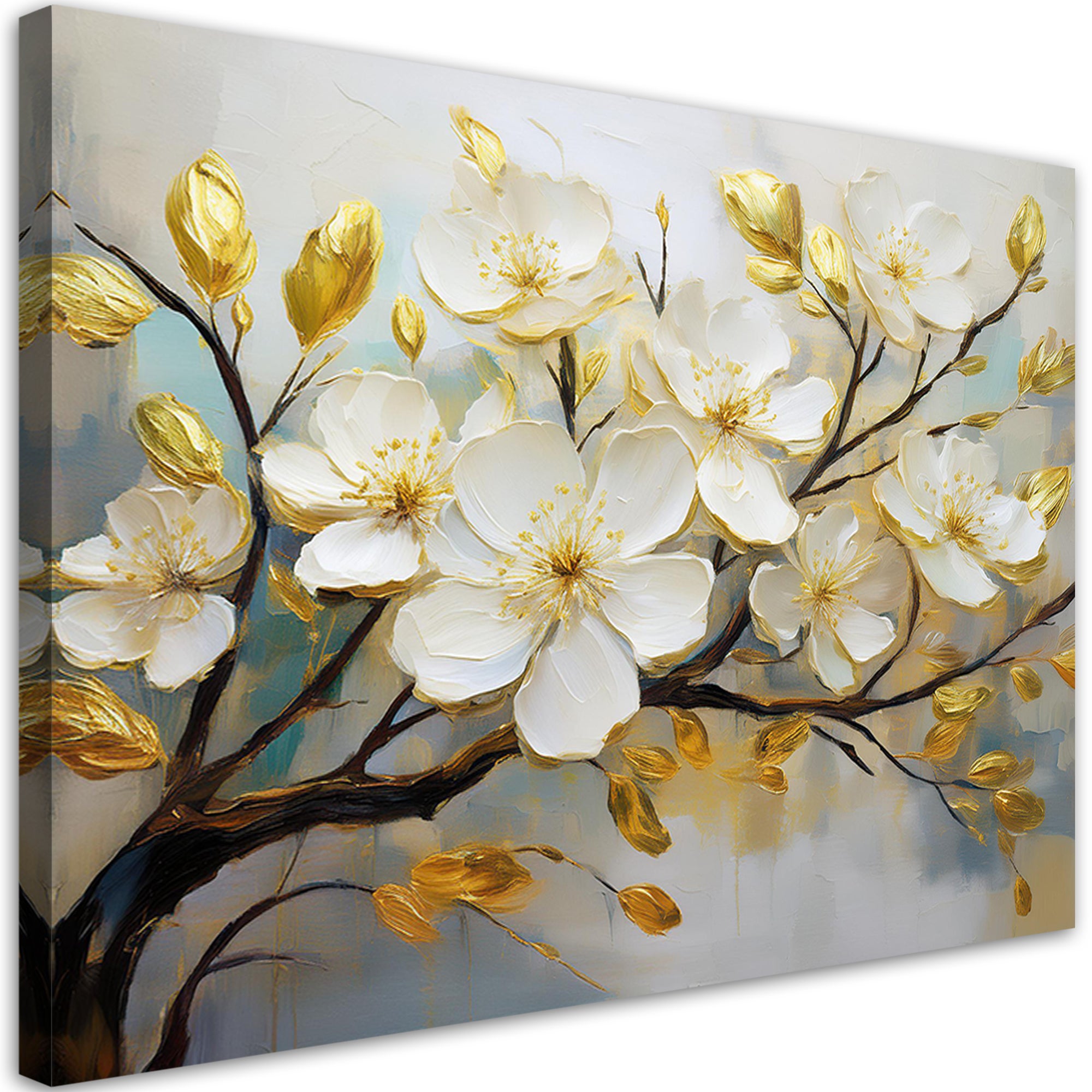 Obraz na płótnie, Magnolia Kwiaty Gałąź Natura 60x40