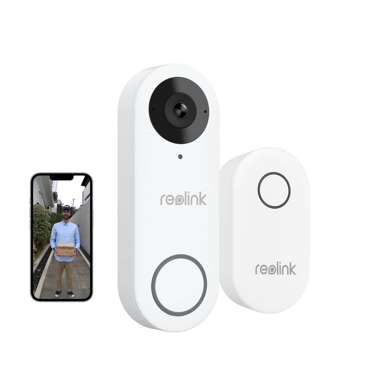 Sonnette - carillon,Sonnette vidéo WiFi 1080P,caméra de porte sans fil