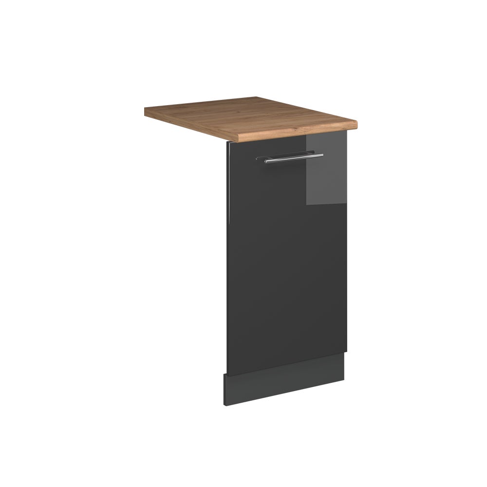 Vicco Panel przedni zmywarki Fame-Line, Antracyt wysoki połysk, 45 cm , BP Dąb