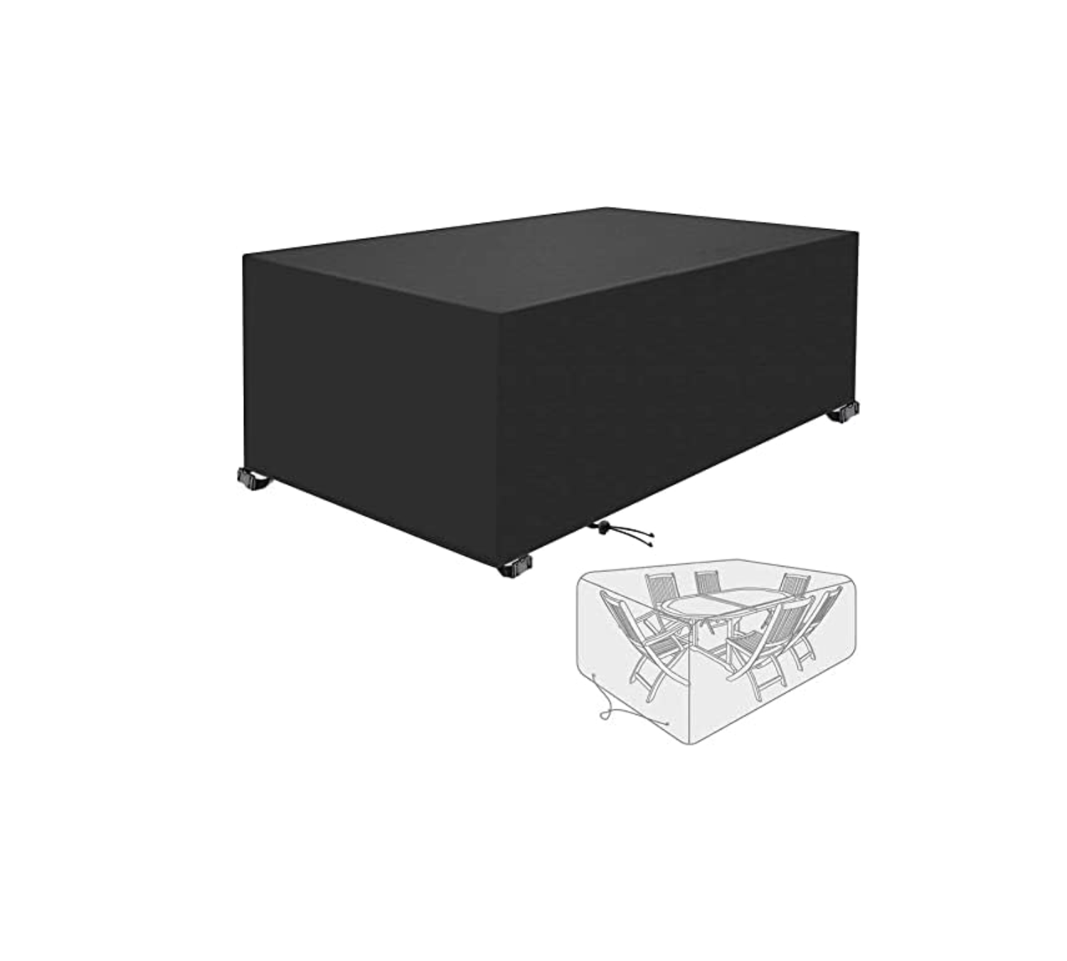 Pokrowiec ochronny na meble ogrodowe - Plandeka wodoodporna i wiatroszczelna - 120*60*90 cm