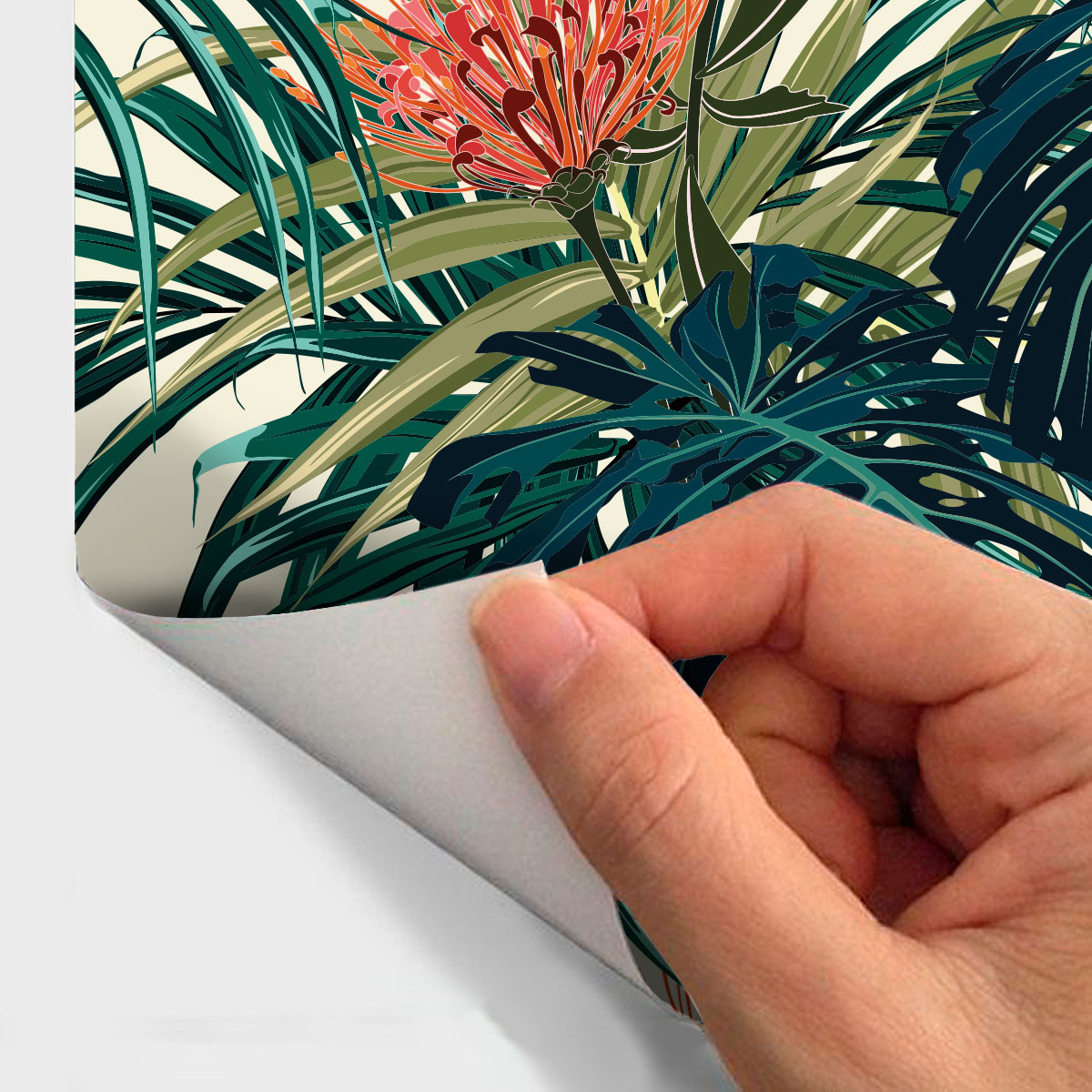 Adesivo carta da parati tropicale Sagua - Sticker adesivo - adesivi murali - 50x50cm - 4