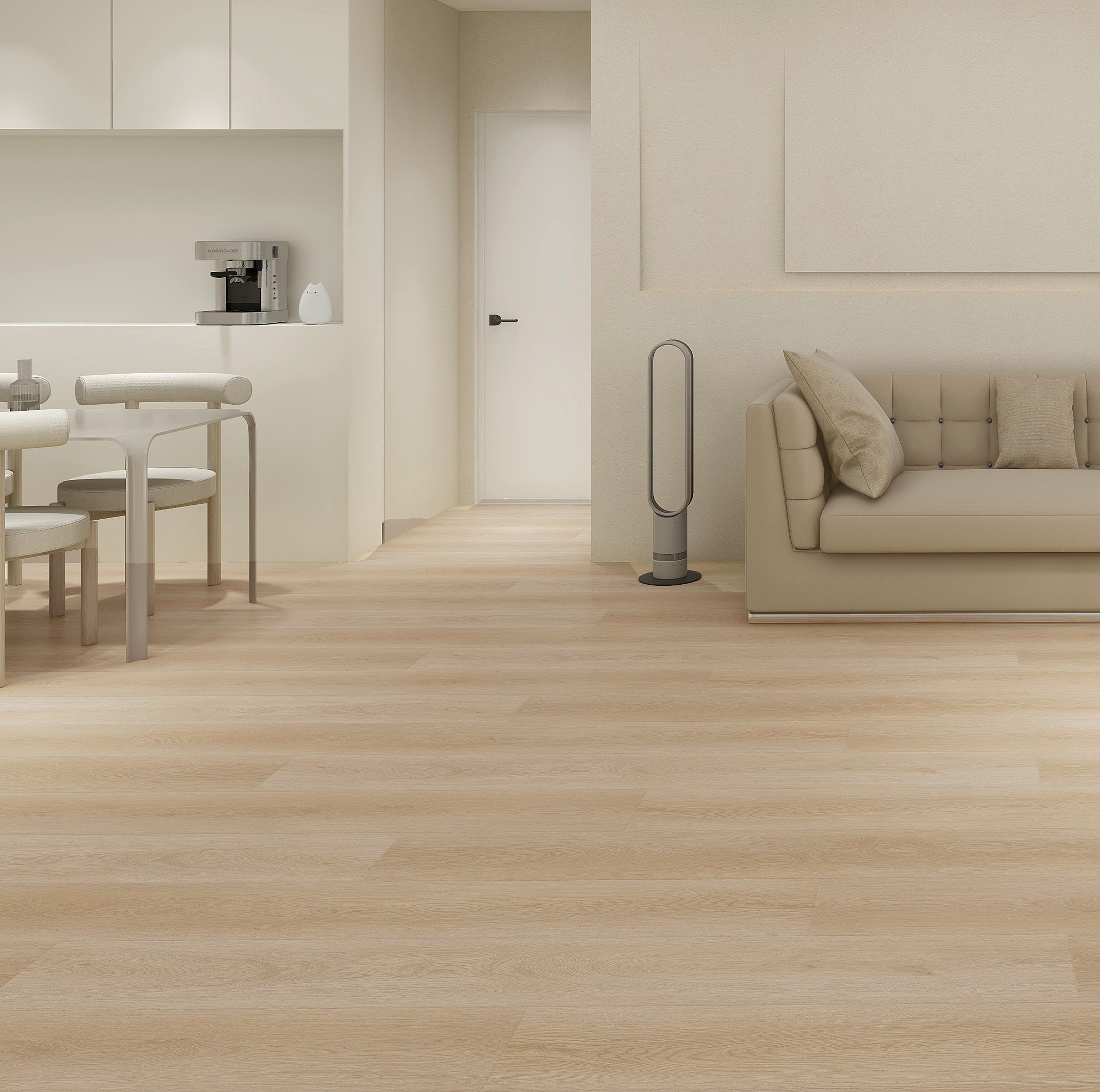Sol PVC - Lames PVC clipsable avec sous couche intégrée- GARANTIE 20 ans -Ep. 5,5 mm- Bois clair - Dimensions L 122 cm x l 23 cm - 2