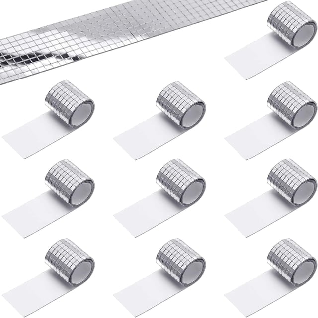 Miroirs Auto-Adhésifs Carreaux de Mosaïque, Autocollant Mural Miroir en Verre,Mosaïque de Verre Mini Autocollants Miroir (5 x 5 mm)