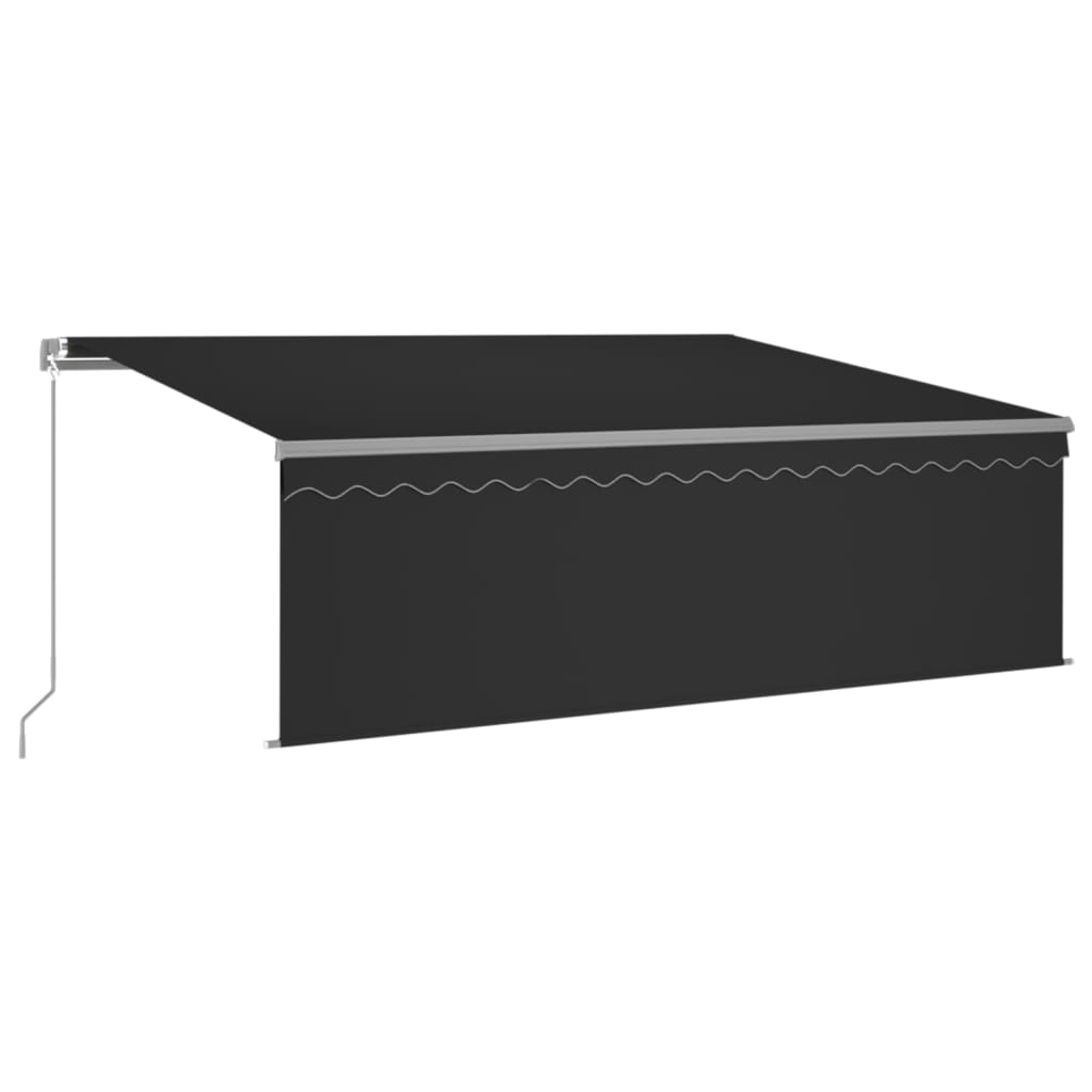 Tenda Sole Retrattile Automatica con Palo 400x300 cm Antracite