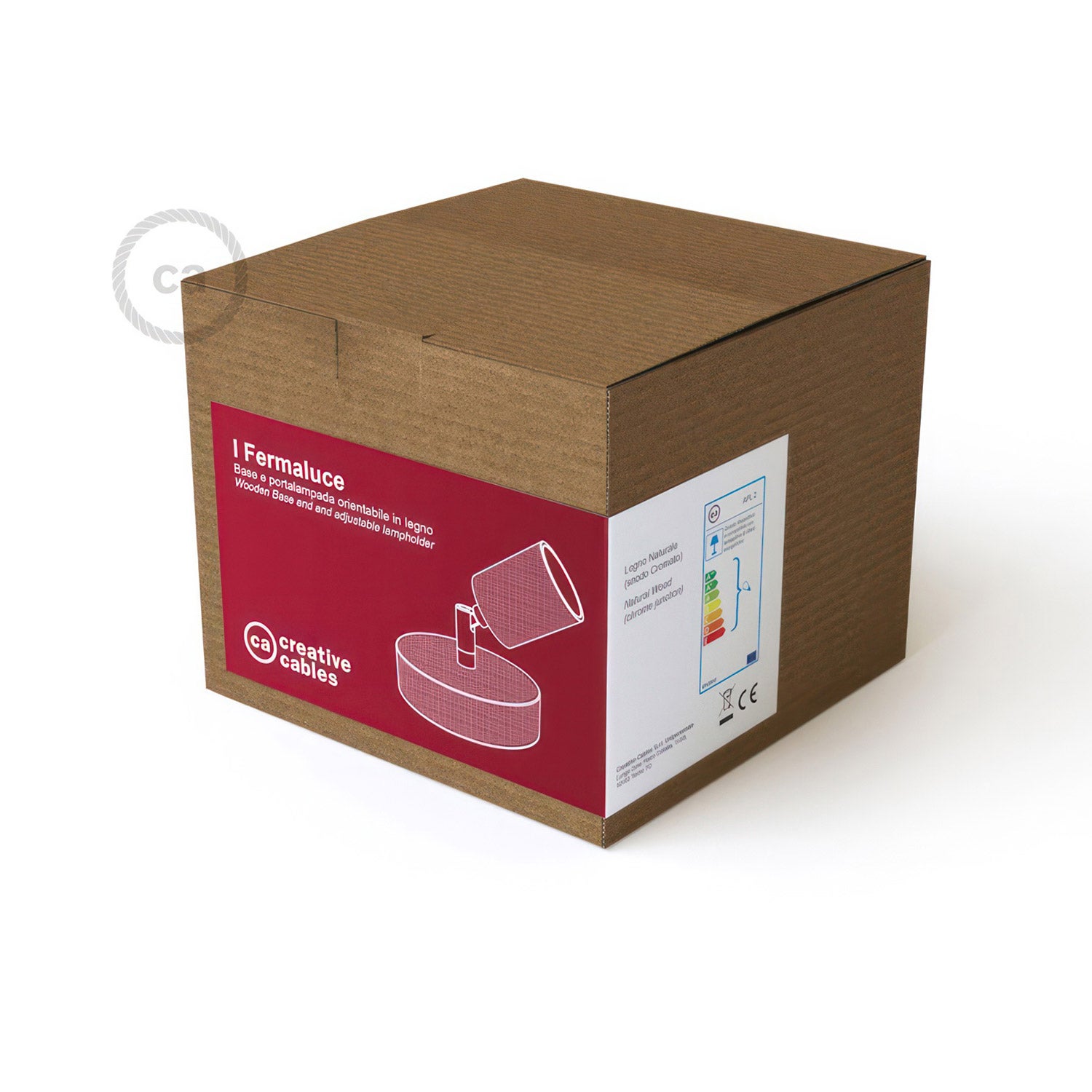 Fermaluce Wood S, punto luce a parete o soffitto in legno - 4