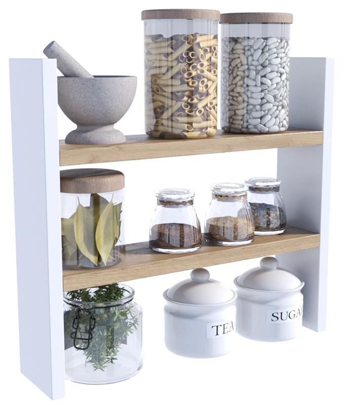 Półka kuchenna stojąca artisan-biały szafka regał