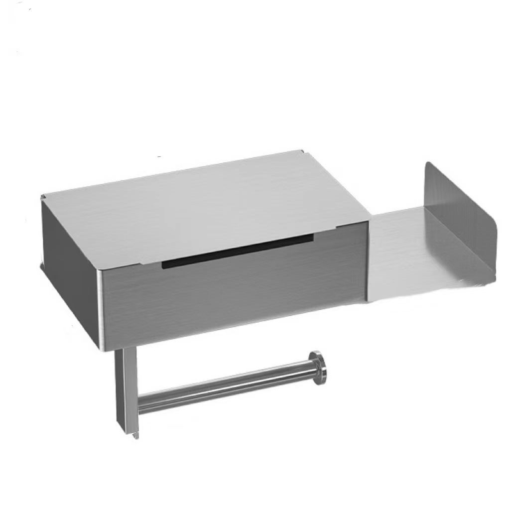 Porta Rotolo Da Cucina In Acciaio Inox 304: Salvaspazio Con Installazione A Parete O Orizzontale (Argento) - 4