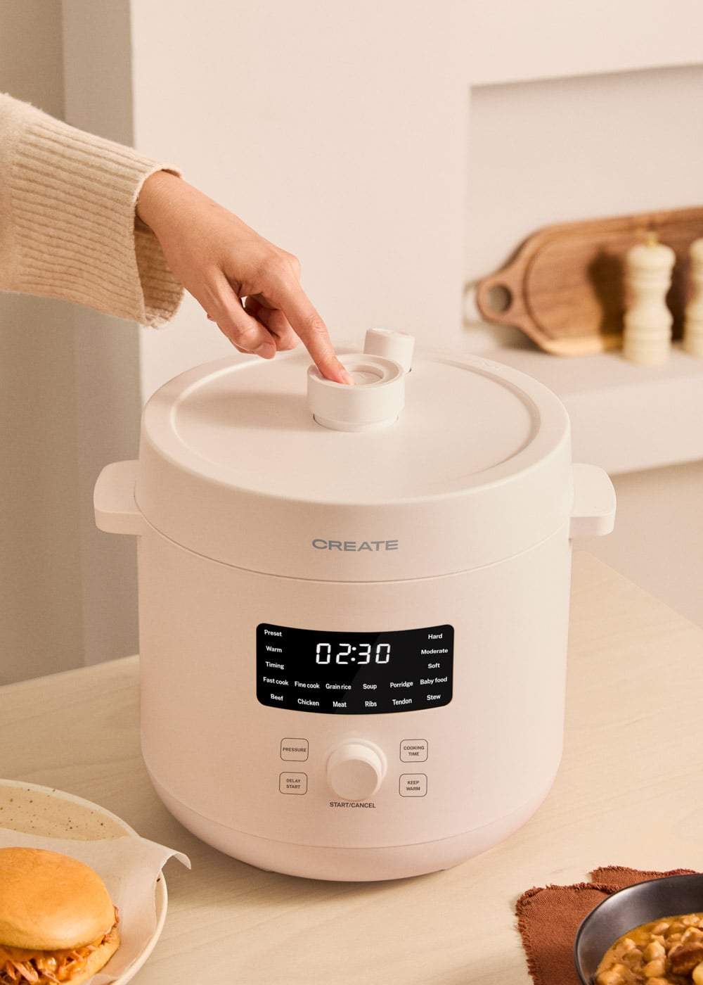CREATE - PRESSURE COOKER STUDIO - Autocuiseur électrique multifonctionnel programmable- Blanc cassé - 4