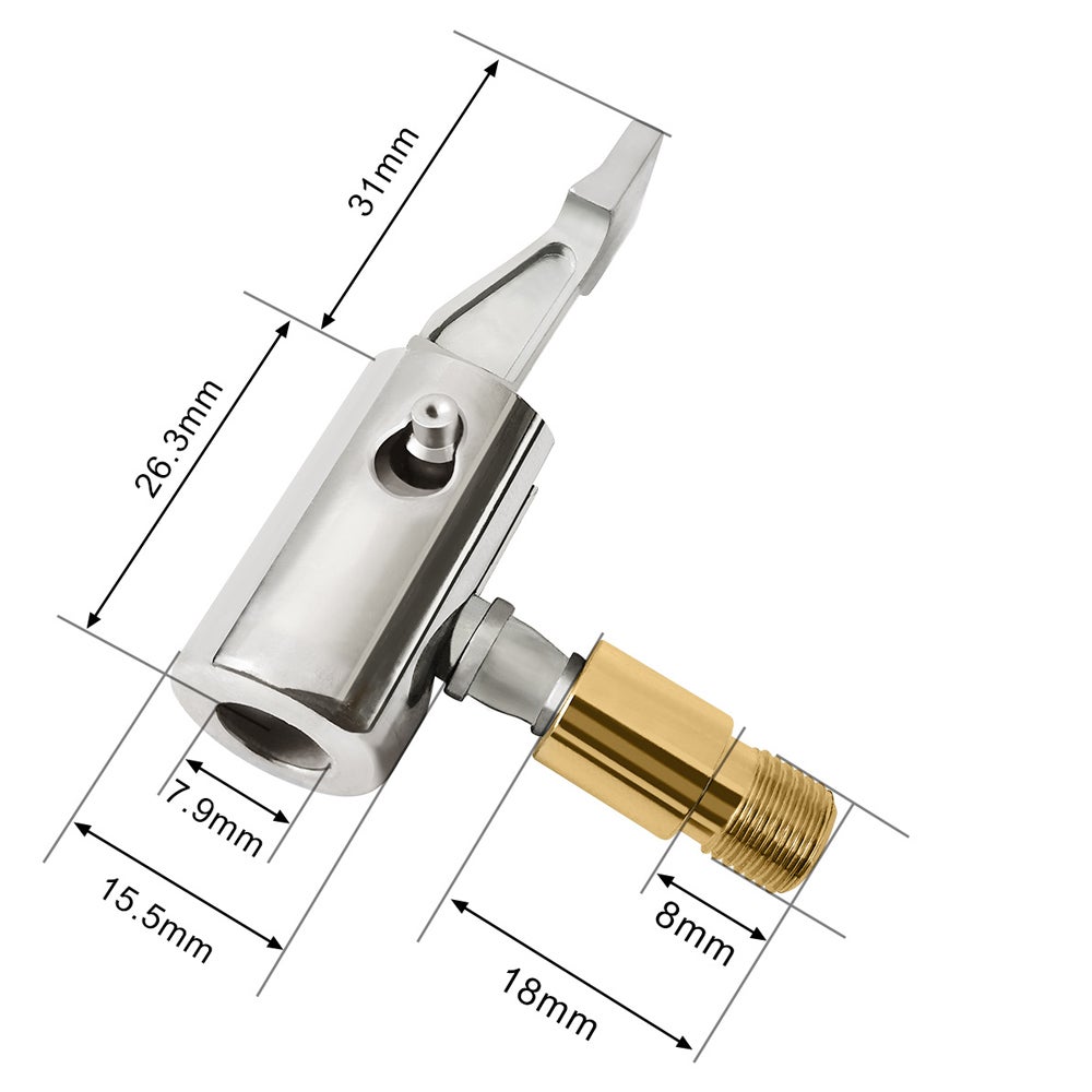 2 Pièces Embout gonflage Pneu Voiture,Embout Pompe Velo,Valve Pneu Gonfleur Compresseur Air Pompe Adaptateur Clip De en Laiton - 2