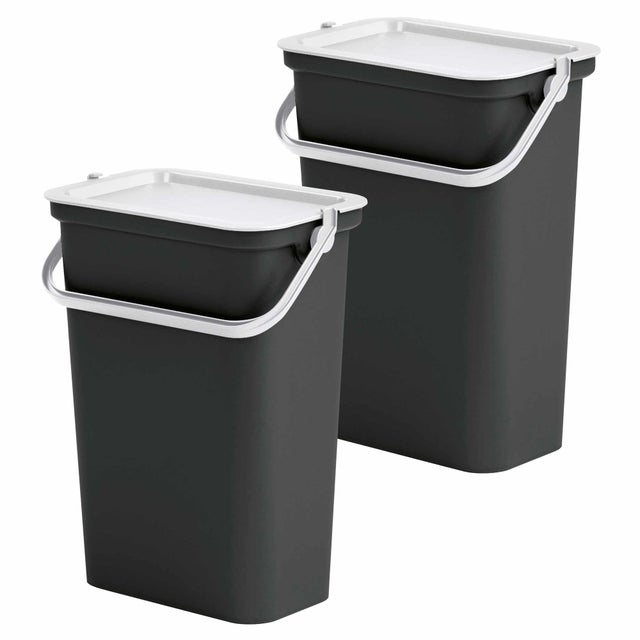 TONTARELI Lot de 2 poubelles 