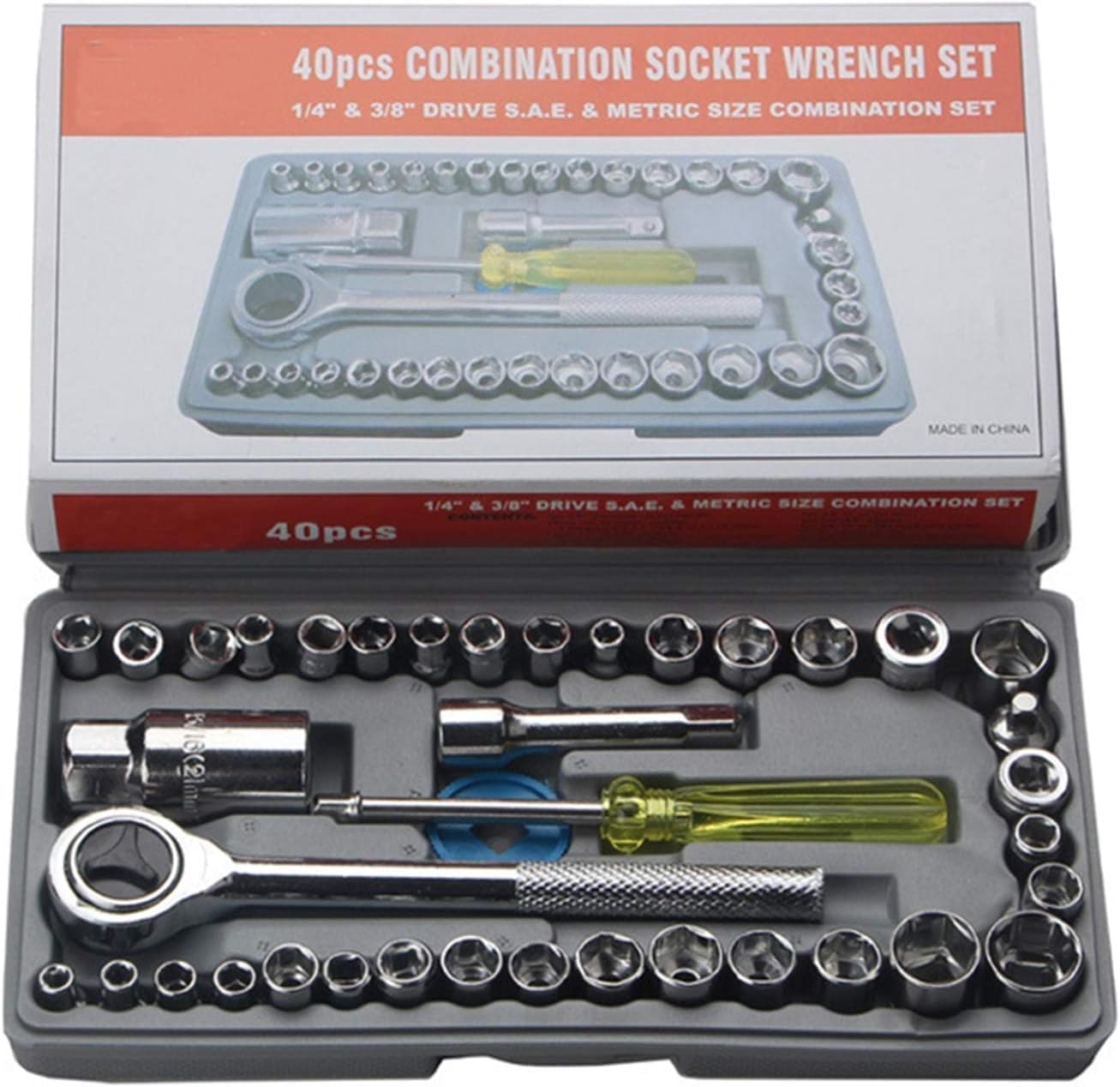 Kit Clé à Douille à Cliquet Pour Plomberie - 8 Pièces, Métrique, Robuste, étui Inclus