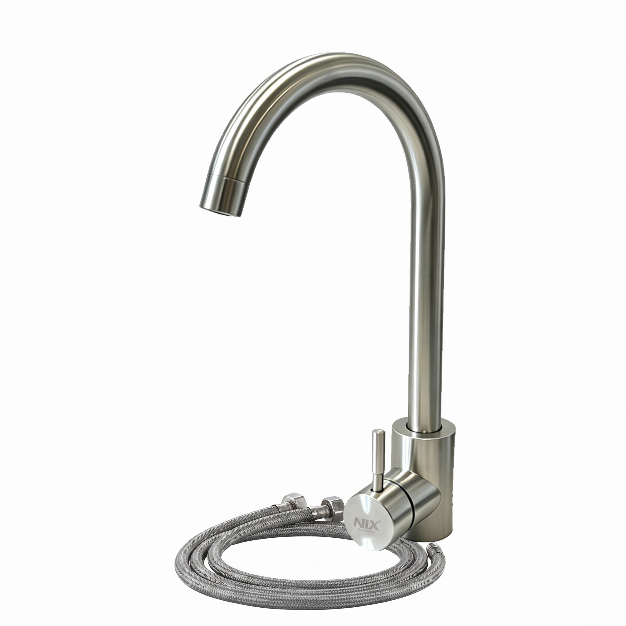 LIVLIG Robinet Extérieur Mobile – Acier Inoxydable, Pivotant 360°, Fixation Planche 10 Cm, Pour Cuisine De Jardin, Camping