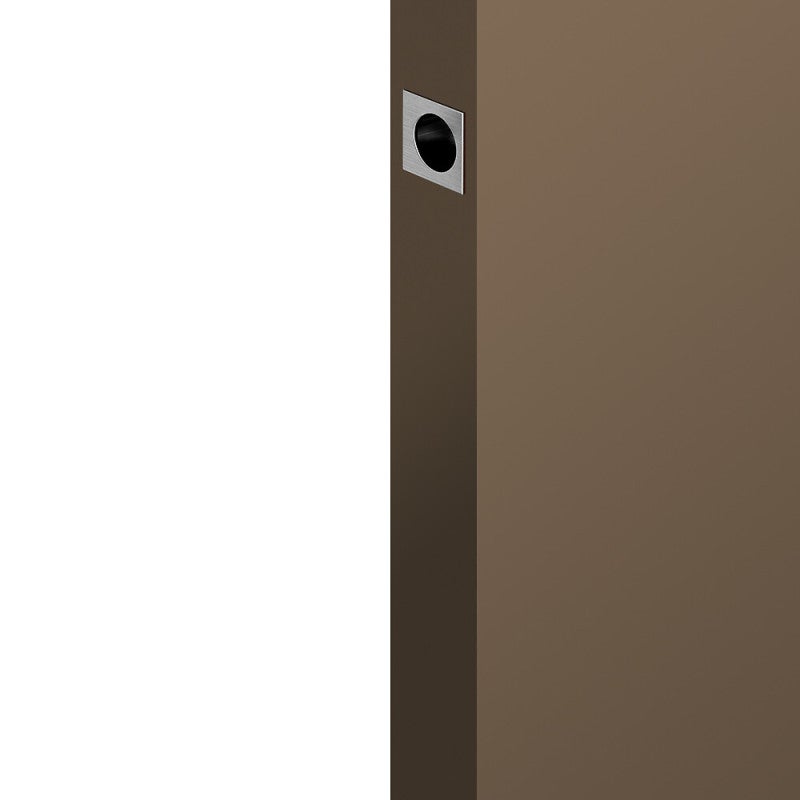 Tire-doigt carré 28 mm pour porte coulissante, acier finition satiné - 3