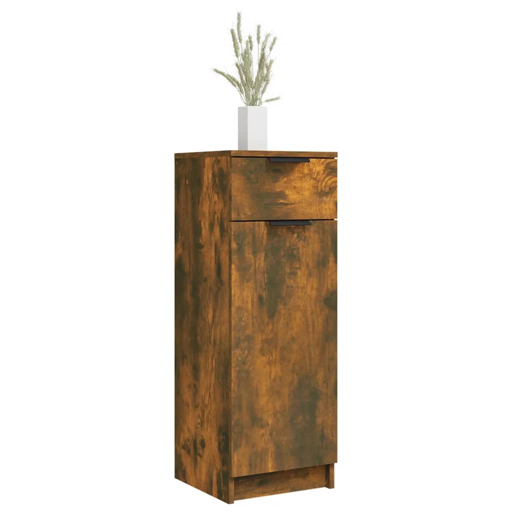 Armoire de bain Chêne fumé 32x34x90 cm Bois d'ingénierie vidaXL - 4