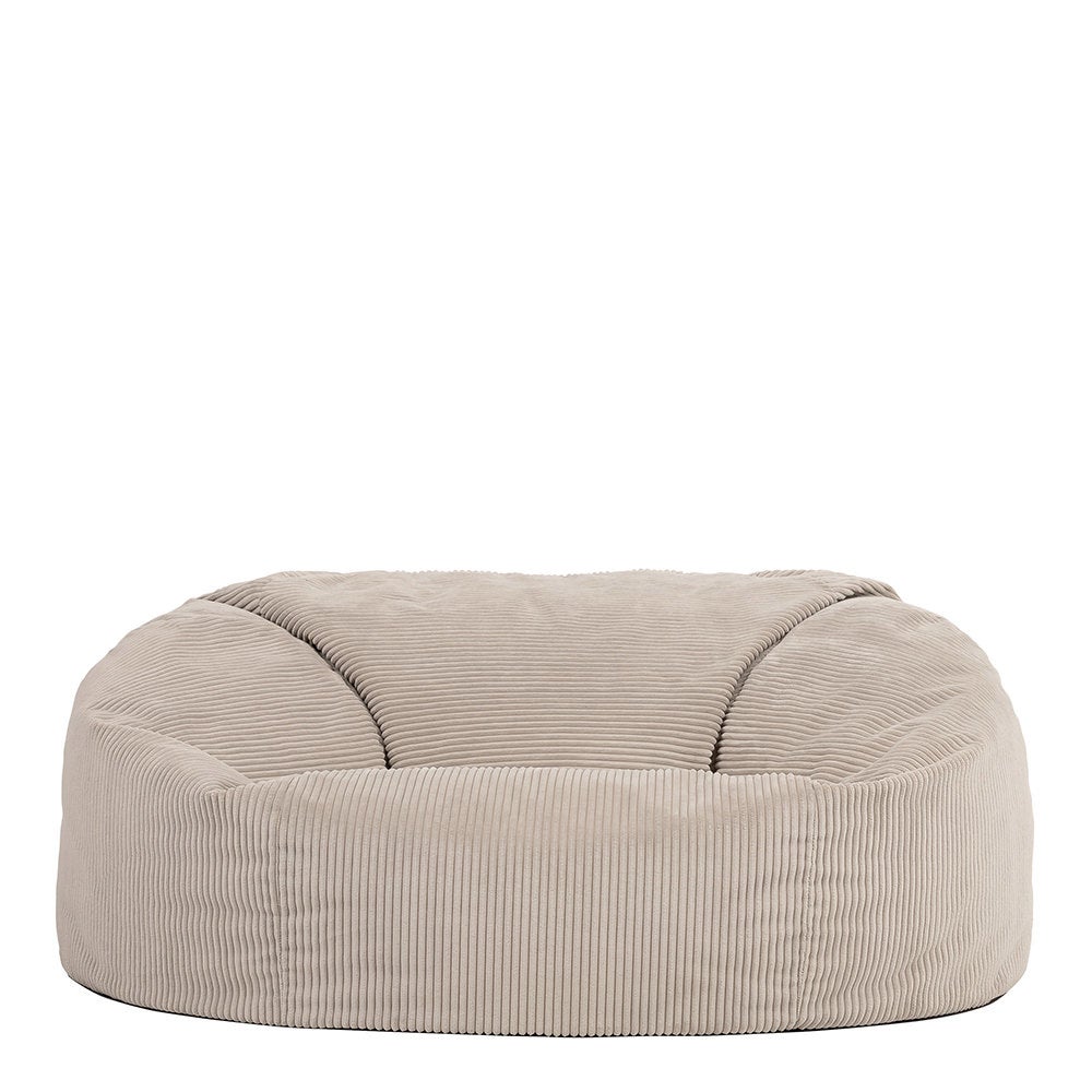 Pouf géant canapé Icon velours côtelé beige galet, 130x116x57cm Oeko-Tex® - 6