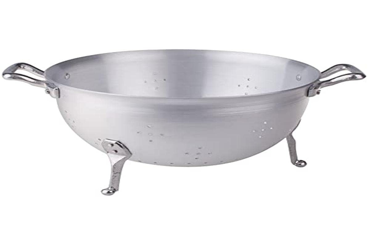 Colapasta Agnelli In Alluminio 20cm - 3 Piedi, Maniglie Acciaio, Made In Italy