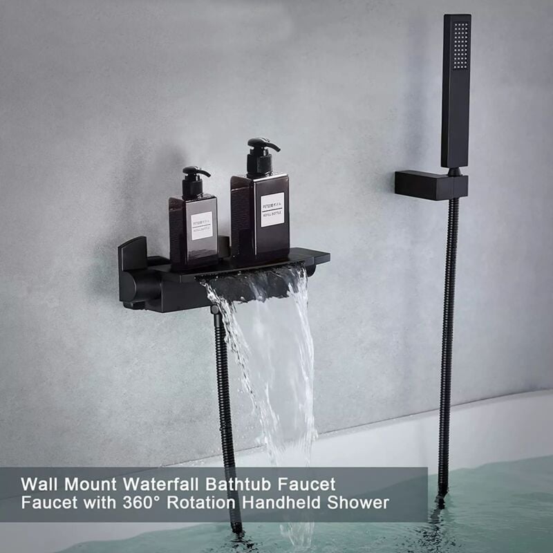 Mural Robinet Baignoire Mitigeur Baignoire Cascade Mitigeur Baignoire Laiton Chaud Et Froid - 2