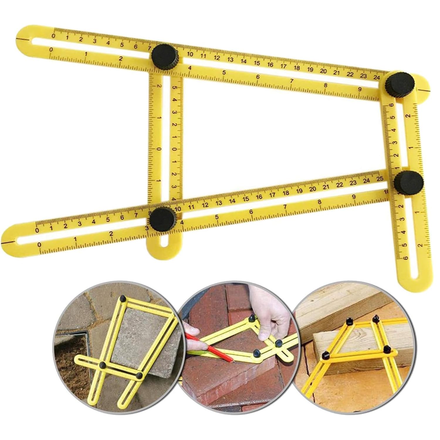 Gabarit De Traçage Multi-angles - Équerre De Copie D'angles - Aluminium 25 Cm - Neuf