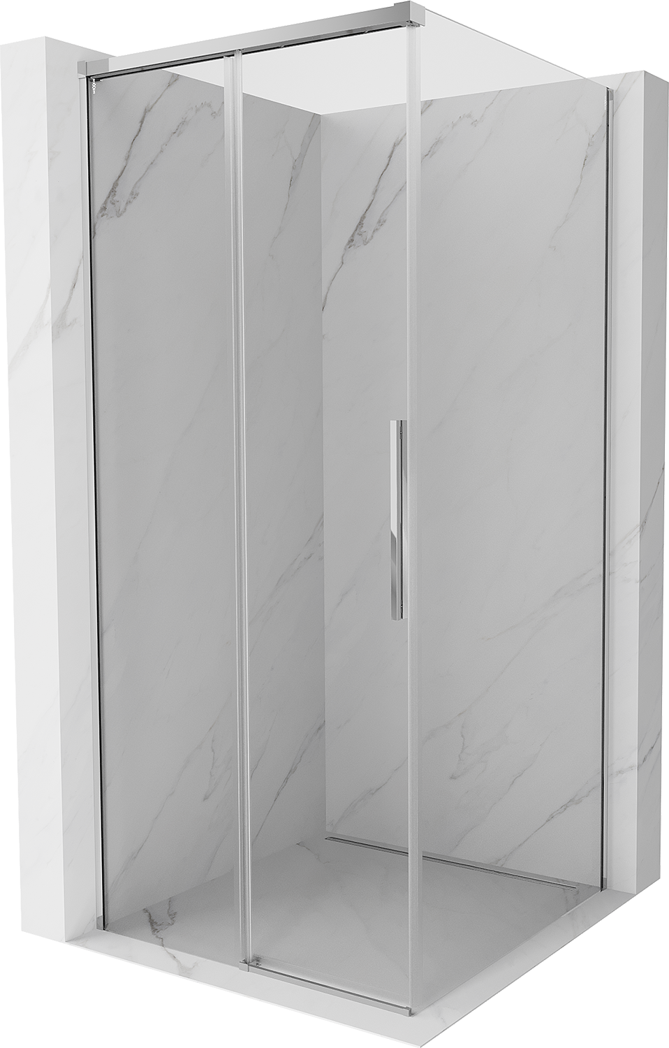 Mexen Rox kabina prysznicowa rozsuwana 95 x 95 cm, transparent, chrom - 8C2-095-095-01-00